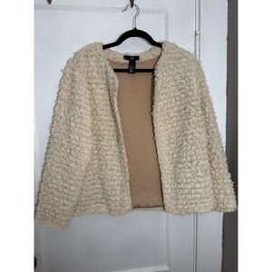 H&M Cream Textured Cardigan Jacket